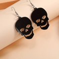 thumbnail image 5 of Halloween Earrings Black Skull Design Dangle Earrings Goth Punk Style Acrylic Jewelry Halloween Ornaments For Women Girls, 5 of 5
