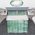 thumbnail image 3 of Designart 'Blue diamonds minimal geometric I' Geometric Duvet Cover Set, 3 of 4