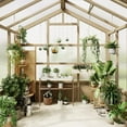 thumbnail image 6 of EuKer Green Houses for Outside, 6' x 7.3' Heavy Duty Wooden Greenhouse with Lockable Door & Adjustable Roof Vent, 6 of 8