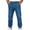 Blue, variant on Jeans for Men Baggy Elastic Waisted Drawstring Faux Denim Joggers Pants Straight Leg Loose Jean Trousers