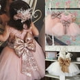 thumbnail image 2 of Robe à Paillettes avec Nœud pour Bébé Fille Pricess, Robes de Fête, Costume de Noël, 2 of 5