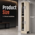 thumbnail image 2 of Sapital 2 Door Metal Locker, Heavy-Duty Storage Locker with Hook, Storage Cabinet for Home, Office, Gym, Workshop, Beige, 2 of 7
