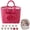 grid rose, variant on Gingham Fabric Quilted Storage Basket, Basket Organizer Gift with Handles, for Toys, Books, and Clothes