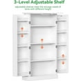 thumbnail image 5 of 50" LED Kitchen Pantry Cabinet White Storage Cabinet Food Pantry with Doors and Adjustable Shelves Freestanding Buffet Cupboards Sideboard for Kitchen Living Room and Dinning Room, 5 of 9