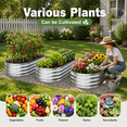 thumbnail image 4 of UNTIMATY Galvanized Raised Garden Beds Outdoor 2 pack 4×2×1ft Metal Raised Garden Bed for Gardening Gifts, Galvanized Steel Planter Box for Vegetables, Silver, 4 of 8