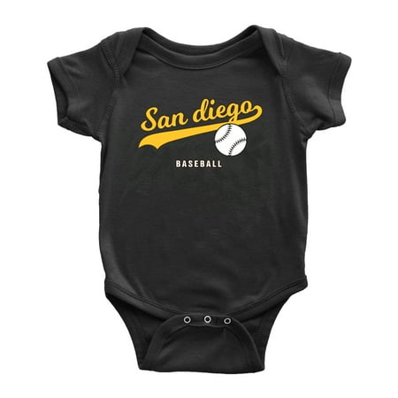 

Cute San Diego Baby Bodysuits Baseball Fan Baby Jersey Clothes for Boys Girls (Black 18-24 Months)