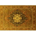 thumbnail image 1 of Ahgly Company Machine Washable Indoor Rectangle Oriental Yellow Industrial Area Rugs, 8' x 12', 1 of 1
