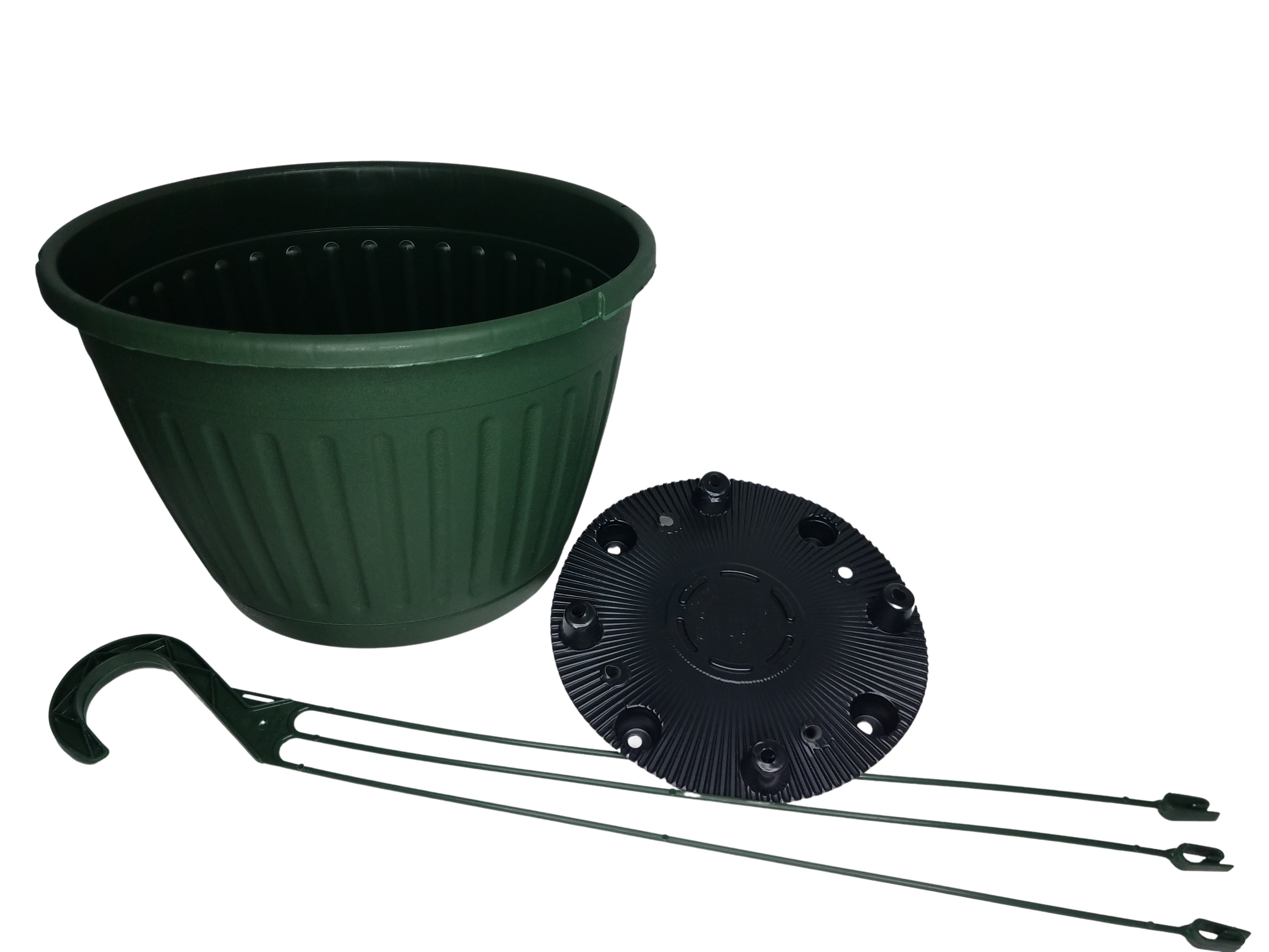 Landmark Plastic 10" Green Imperial Hanging Basket Planter, Set of 5