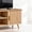 Natural Wood, variant on Ktaxon Modern LED TV Stand with 2 Fluted Arched Doors, 63" Entertainment Center Media Gaming Console for 55/60/65" TVs with RGB Lighting, Black