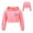 A Pink, variant on renvena Kids Girls Long Sleeves Pullover Hooded Sweatshirts Crop Tops Hip Hop Cropped Hoodie Size 4-16 A Pink 14