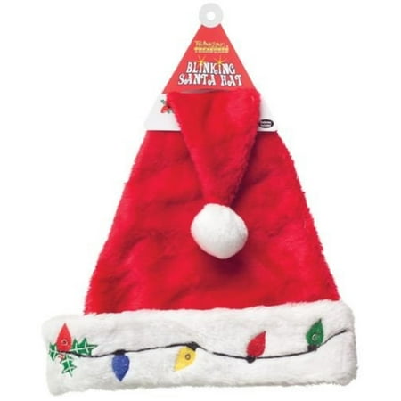 Embroidered Santa Hats D&D Distributing Blinking Santa Hat, Six colorful blinking lights embellish these beautifully embroidered Santa hats By DD Distributing ()