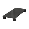 thumbnail image 3 of Esquirla Desktop CPU Wooden Rolling Stand Mobile Computer Stand for Room School Black, 3 of 8