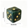 thumbnail image 2 of Natural Crystal Mahjong Dice, 6 Sided Substantial Weight Decorative Gemstone Dice, Perfect Mahjong Hostess Gift & Tabletop Party Accessories (3 cm, Glossy Green), 2 of 7