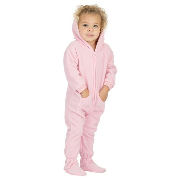 Footed Pajamas Footed Pajamas Baby Pink Infant Hoodie Fleece Onesie