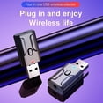 thumbnail image 2 of Soumake T02 Récepteur Émetteur Mains Libres Bluetooth-compatible V5.0 Adaptateur USB Multifonctionnel Noir pour Ordinateur, 2 of 8