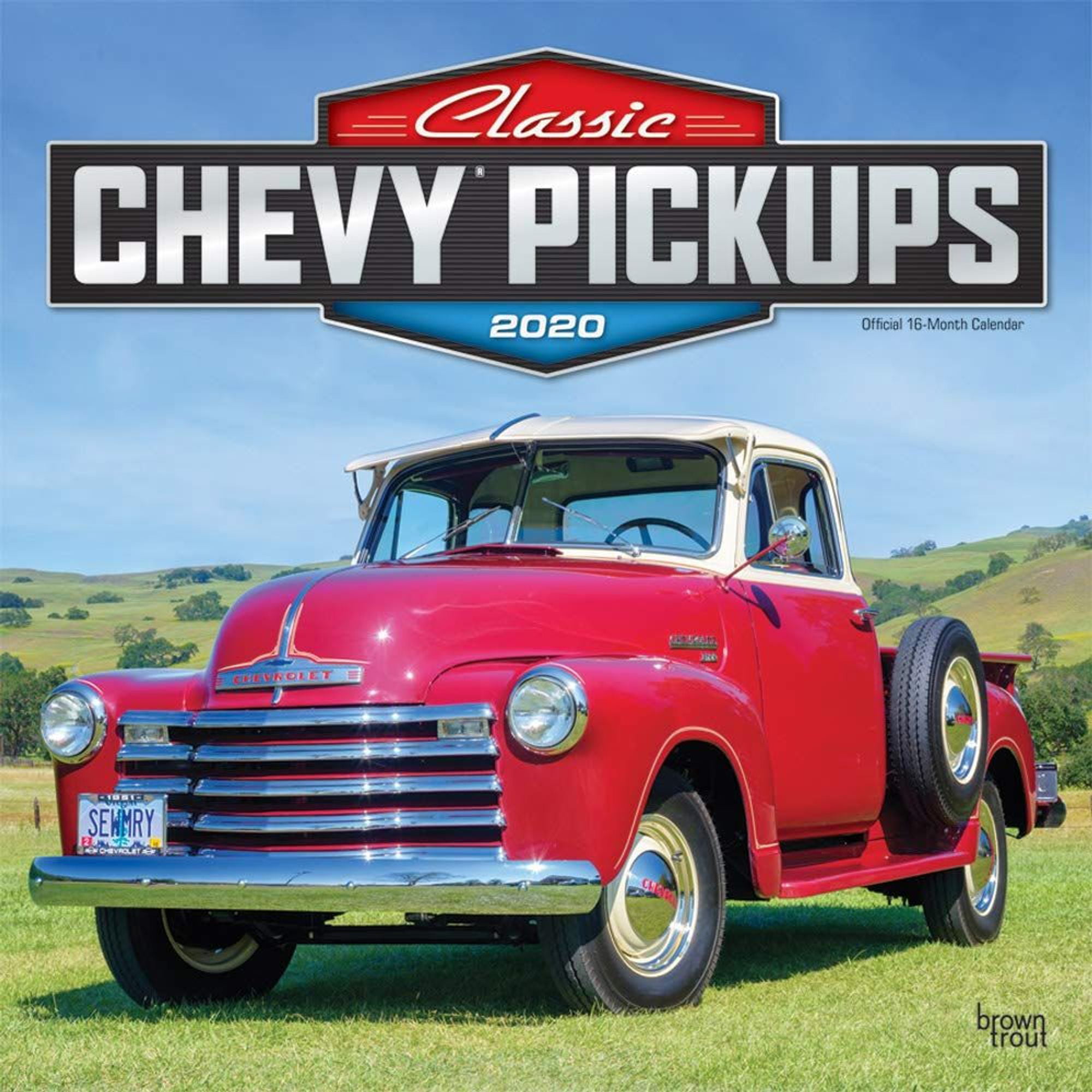Classic Chevy Pickups 2020 12 x 12 Inch Monthly Square Wall Calendar