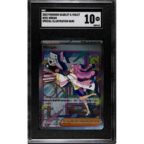2023 Pokémon Scarlet & Violet Trainer Miriam Illustration Rare #251 SGC 10