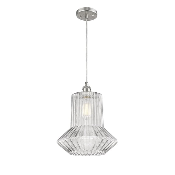 Innovations 1-LT LED Springwater 12" Pendant - Brushed Satin Nickel - 516-1P-SN-G212-LED