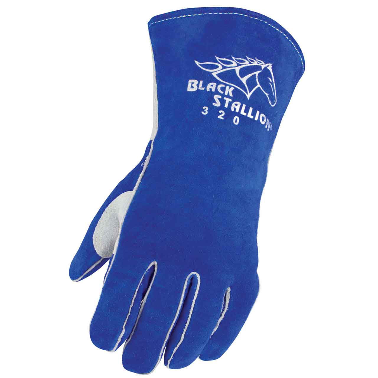 320 Large Black Stallion CushionCore Cowhide Stick Welding Gloves 