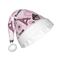 thumbnail image 2 of Salouo Eiffel Tower and Butterflies for Adult Christmas Hat Xmas Holiday Hat Santa Hat for Women & Men Festive Headwear Accessories Fit for Christmas/ New Year/Holiday/Party,1PC, 2 of 6
