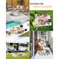 thumbnail image 5 of Outdoor Rug 6x9 ft White Daisy Floral Waterproof Outdoor Patio Rug Mat Non Slip Outside Area Rugs Carpet for RV,Camping,Porch,Deck,Pool,Balconybackyard,Rustic Farm Plaid Bow Wreath, 5 of 9