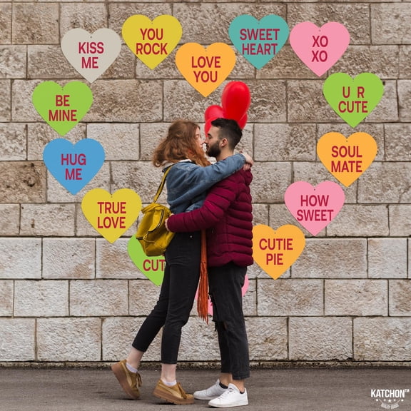 KatchOn, Valentines Day Conversation Hearts Decorations - Pack of 12, No DIY | Conversation Heart Garland for Valentine Tree Decorations | Outdoor Valentines Decorations | Valentines Day Decorations