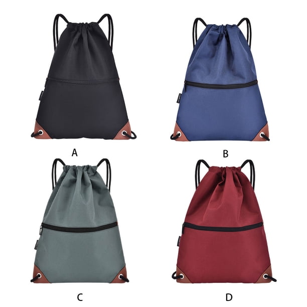 Sac à Dos Sport à Cordon Nylon Imperméable – Grande Capacité 46x31x14 Cm, Bandoulière Réglable, Unisexe