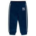 thumbnail image 4 of Newborn WEAR by Erin Andrews  Navy New York Yankees Fleece Crewneck and Pants Set, 4 of 5
