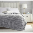 thumbnail image 3 of Nanshing Allea Plush Throw Blanket, Grey, 50" x 60", 3 of 7