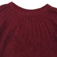 thumbnail image 2 of Womens Petites Soft Metallic Burgundy Sparkle Knit Pull-Over Sweater XL Petite, 2 of 2