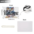 thumbnail image 2 of Owl Book Welcome Sign for Front Door Porch Wreath Door Sign Home Decoration Rustic Farmhouse Style, 2 of 5
