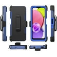 thumbnail image 4 of NIFFPD Samsung Galaxy A03S Case with Screen Protector Tough Rugged Shockproof Protective Phone Case with Belt-Clip Holster Dark Blue, 4 of 6