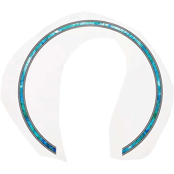 8Pcs Guitar Sound Hole Decals Acoustic Guitar Stickers Inlay Blue Waterproof PVC Flower Classical Soundhole Ring Self Adhesive Decals for 41in Acoustic Electric Ukulele Body Board DIY Decor