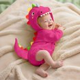 thumbnail image 5 of MEZZALL Boys Girls Jumpsuit Long Sleeve Romper Cartoon Dinosaur Design Hood Bodysuits Hat Set Zip Up Onesie One-Pieces, 5 of 7