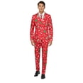 thumbnail image 1 of Traje Navideño Rev Elegante Rojo, 1 of 3