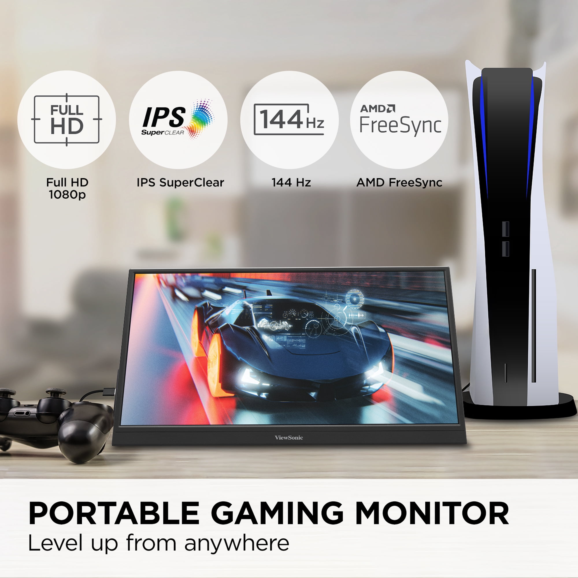 ViewSonic VX1654 16" 1080p Portable IPS Gaming Monitor w/ 144Hz