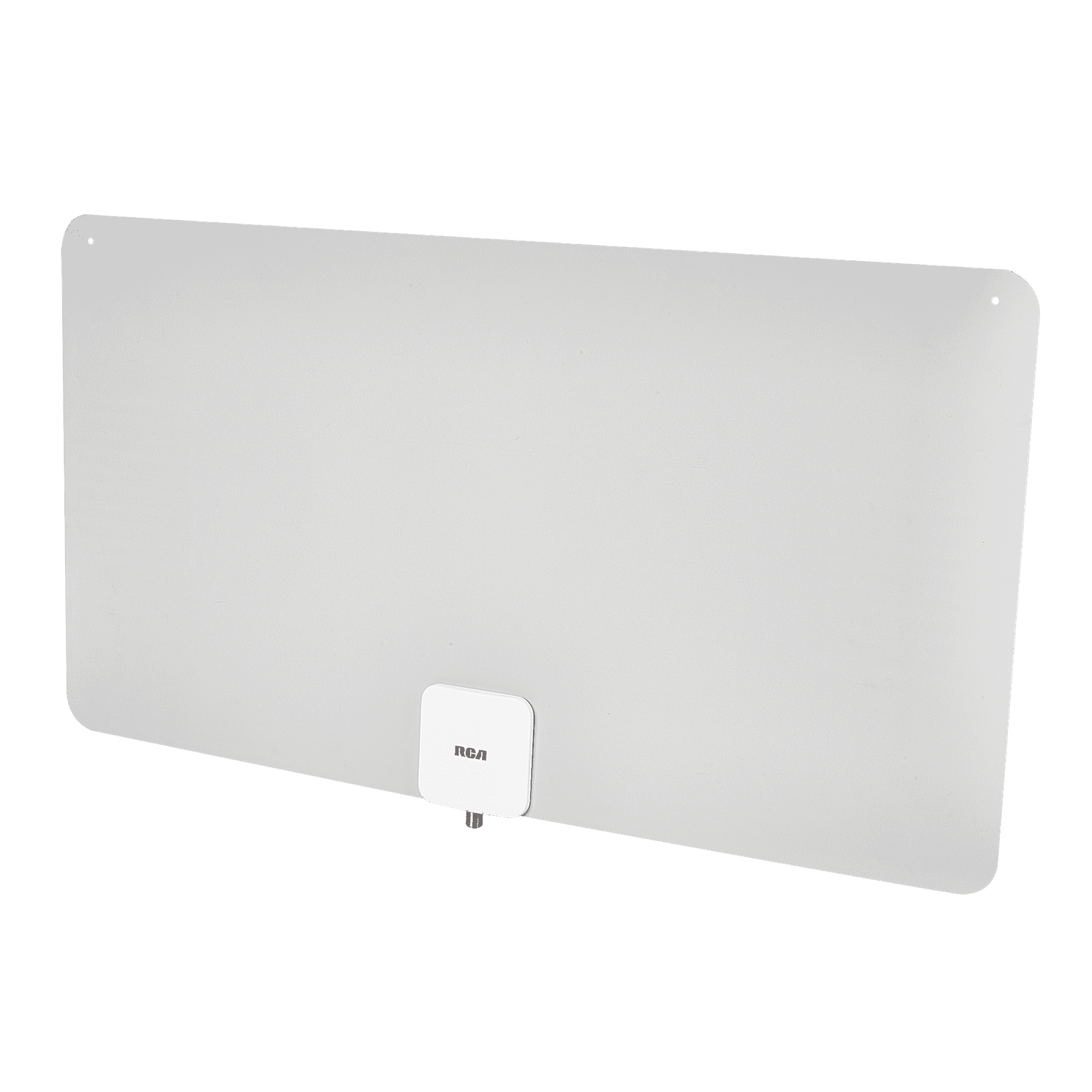 RCA Indoor TV Antenna with Amplifier for Smart TVs, 65 Mile Range, XL Ultra-Thin, White