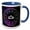 Blue/White, variant on 3drose, Libra Zodiac Sign Stylish Astrology Gift. White Stars, Purple Space, 11oz Two-tone Red Mug