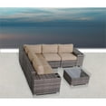 thumbnail image 2 of Living Source International 8-Piece Wicker Sectional Set in Gray and Brown, 2 of 3