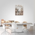 thumbnail image 5 of Rustic White Horse Wall Art Christian Bible Verse Psalm Quotes Wall Decor Western Horse Cotton Canvas Prints Wild Animals Flowers Painting Framed Modern Artwork for Girl Bathroom Kitchen 12"x16", 5 of 6