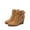 TAN-SUEDE, variant on Women's Bowknot Wedge Heel Ankle Booties