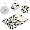thumbnail image 4 of FREEAMG White Daisy in Black Kitchen Dish Drying Mat, 16'' x 18'' Super Absorbent Dish Drying Mat for Kitchen, Sink, Dining Table, 4 of 7