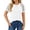 A White, variant on Blouses for Women Short Sleeve Lace Tops Summer Casual Crewneck Pleated Shirts