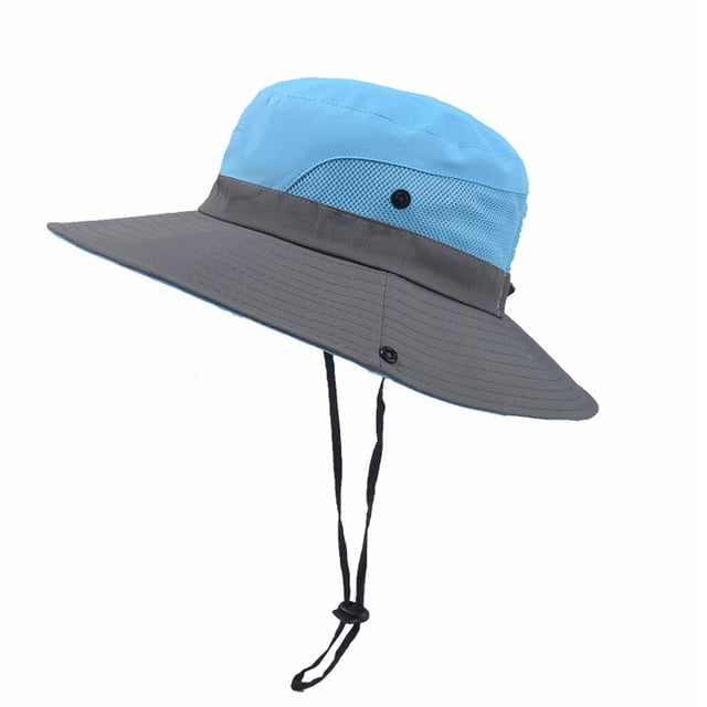 Sombrero de sol con cola de caballo para mujer, protección UV, malla plegable, ala ancha, sombrero de pesca para playa, senderismo, jardín