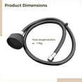 thumbnail image 3 of Shampoo Bowl Hose and Sprayer for Salon Sink, 48.8 Inches PVC Replacement Hose, Brass Connector, Black Rubber Sprayer, Ideal for Hair Salons, Barbershops, and SPAs, 3 of 5