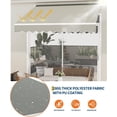 thumbnail image 3 of Rugerasy 10x8FT Retractable Awning,Waterproof Patio Awning,Sun Shade Awning with Manual Crank Handle,Aluminum Frame for Deck,Gray, 3 of 7