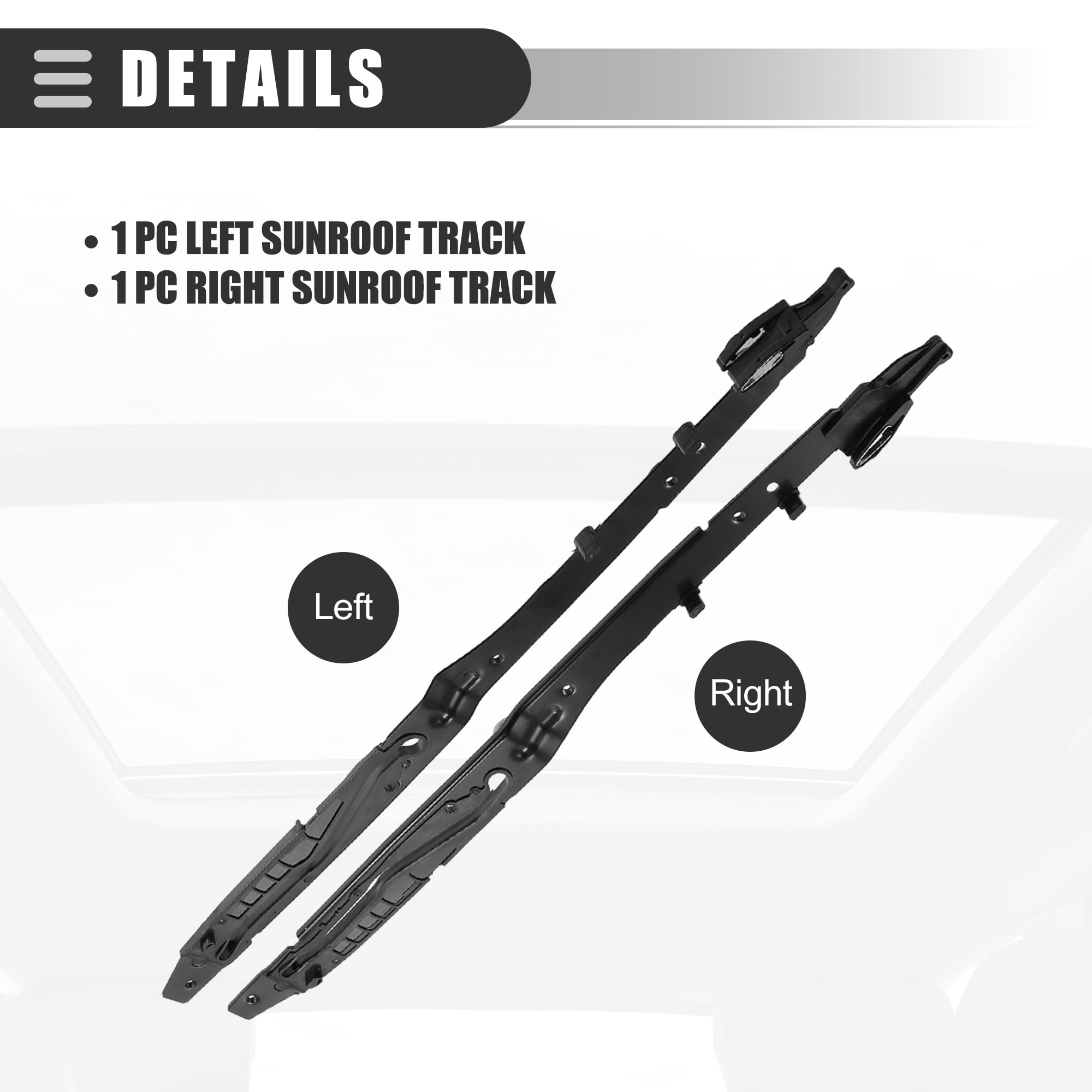 Unique Bargains Sunroof Track Guide Rails Repair Kit for Ford Models 2015-2021