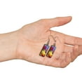 thumbnail image 3 of WIRESTER 1 Pair/Set Colorful Rooster Stainless Steel + Glass Rectangle Drop Earring Fashion Jewelry Drop Dangle Hook Earrings for Women, 3 of 6