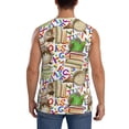 thumbnail image 4 of Balery Owl Back To School Camisetas sin mangas para hombre, absorbe la humedad y protege contra el mal olor.-3X-Large, 4 of 7