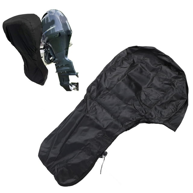 Protective Outboard Motor Cover, Wearproof Engine Hood Covers, Waterproof Polyester Outboard Motor Cover Full Boat Cover for 0-20 Motor, Both Off Season Storage or Quick Cover